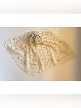 Billy Reid Unisex East Lake Wool Scarf in Cream NWT